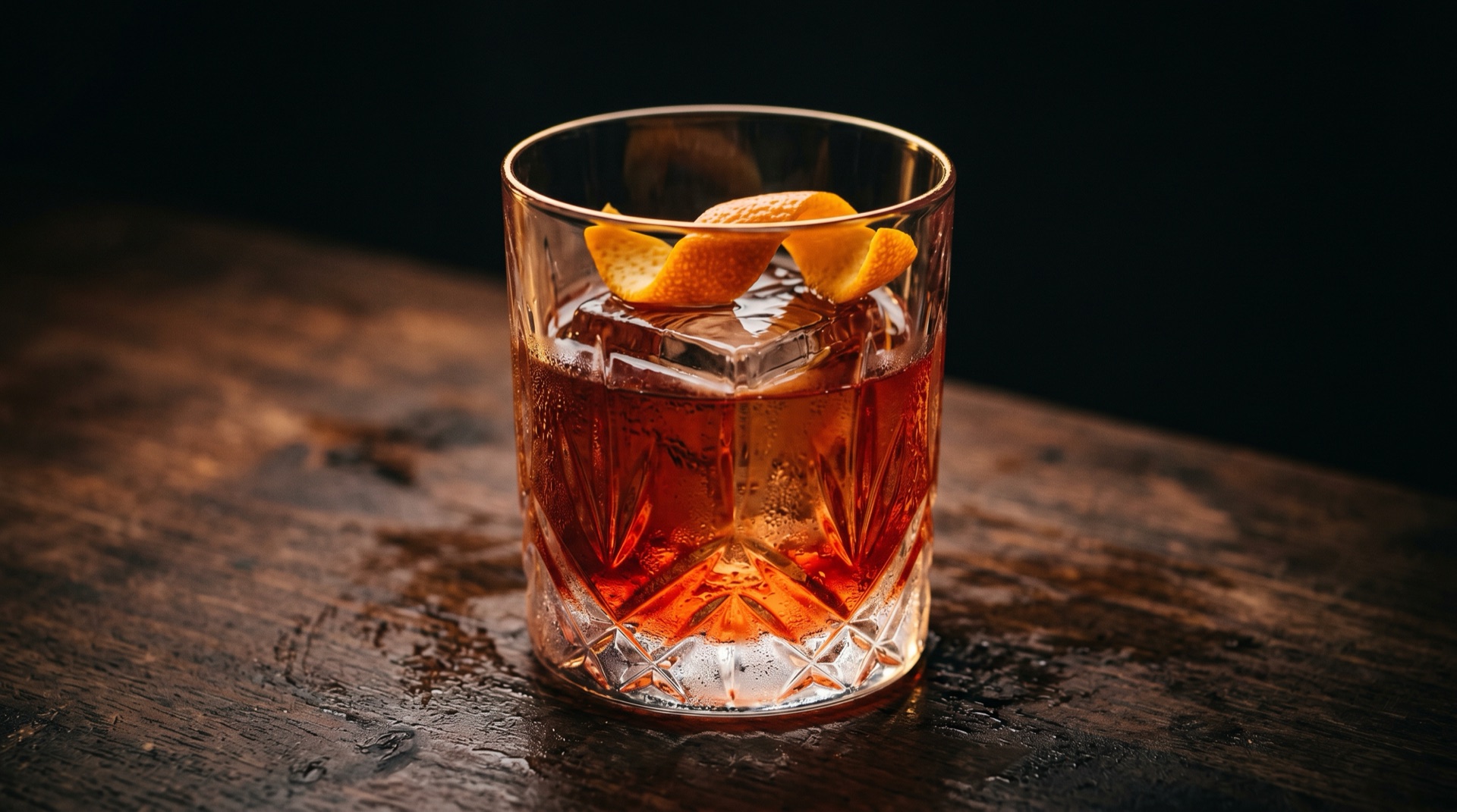 Negroni-Cocktail im Kristallglas — Cocktailservice geschüttelt und gerührt aus Gießen